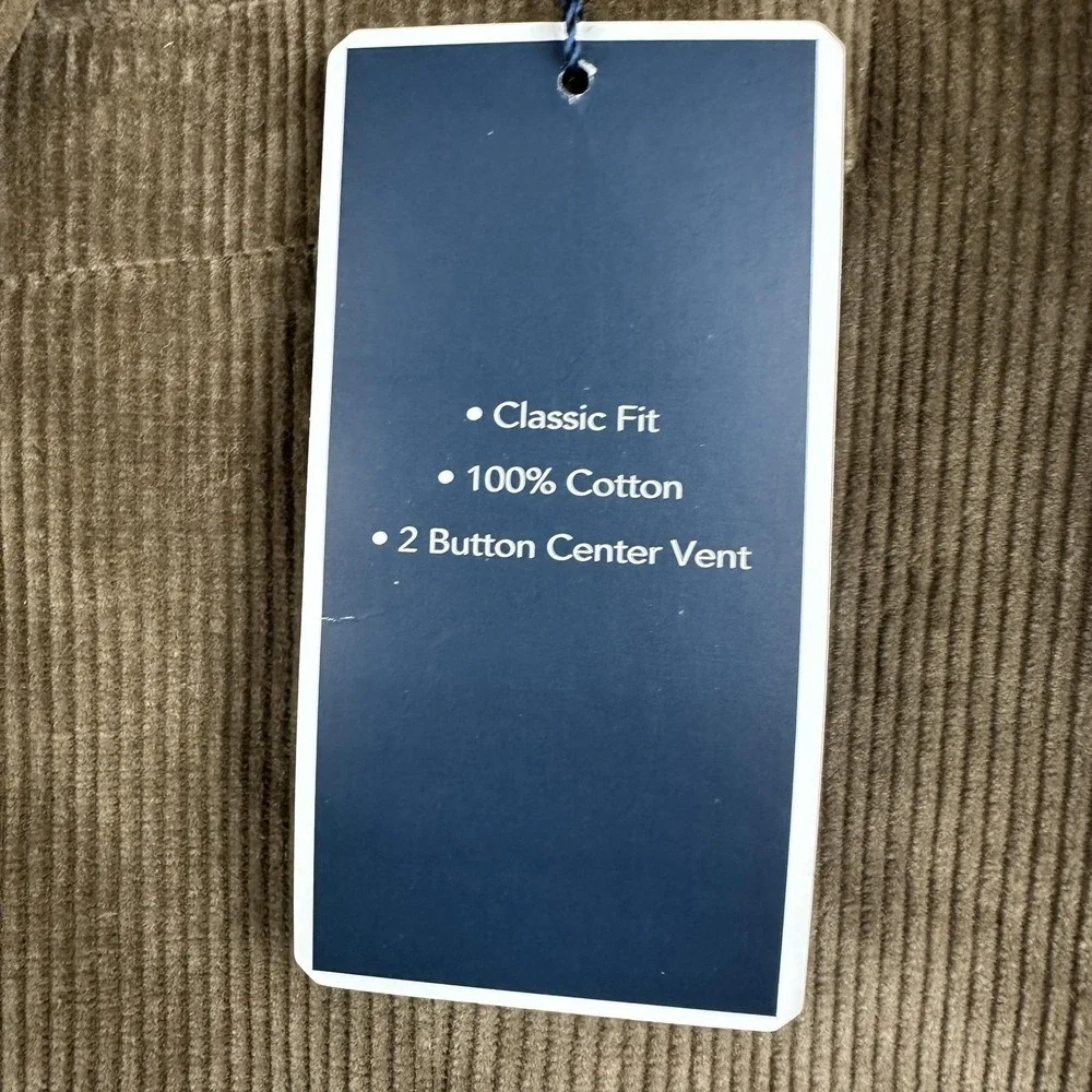 Saddlebred Sport Coat Blazer Mens 42R Brown Tan Corduroy Classic Fit 2 Button - Picture 3 of 13